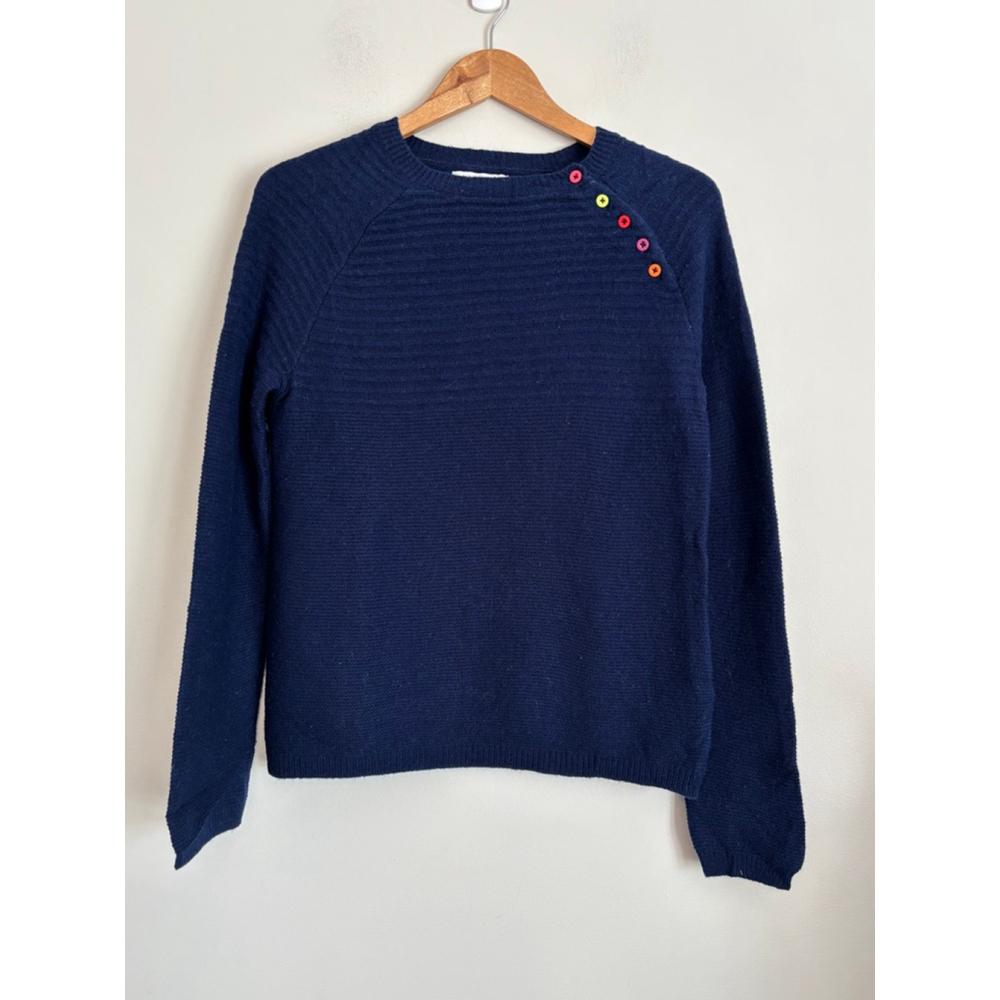 Tabitha Webb Lambswool Sweater Multicolor Buttons Medium